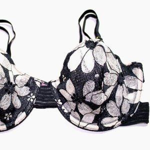 Victoria's Secret Balconet Unlined Underwire Floral Lace Sheer Bra